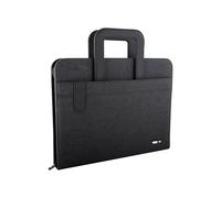Portablocco Flap - con manici - tessuto - nero - A4 - City Time
