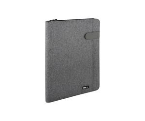 Portablocco Flap - tessuto - grigio - A4 - City Time