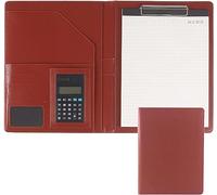 Portablocco for conferenze, formato A4, con copertina, organizer ricaricabile, for scrivere, lavoro(Bruin)