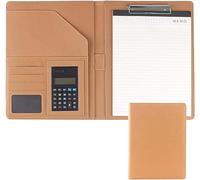 Portablocco for conferenze, formato A4, con copertina, organizer ricaricabile, for scrivere, lavoro(Geel)