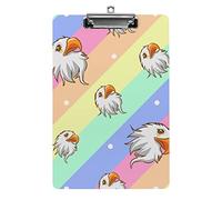 Portablocco formato A4 con aquila a strisce arcobaleno, divertente lavoro estetico, studio di lettere, portablocco standard 12,5×8,5 in faesite per l'aula scolastica, bambini che scrivono disegni