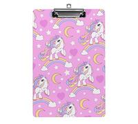 Portablocco formato A4 con unicorno e arcobaleno, divertente lavoro estetico, per studiare la lettera, portablocco standard 12,5×8,5 in faesite per l'aula scolastica, per bambini, che scrivono diseg