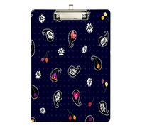 Portablocco in acrilico con puntini e formato lettera A4, portablocco standard in argento, ideale per studenti, ufficio, scuola, infermieri, 12,5" x 8,5"