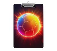 Portablocco in acrilico da uomo con clip a basso profilo, accessori per ufficio, scrivania, pallone da calcio, fuoco, calcio