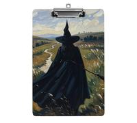 Portablocco in acrilico, formato A4, leggero e resistente con foro per appendere in acciaio inossidabile, organizer portatile per documenti The Witch of Darkness, contiene 80-100 fogli per ufficio