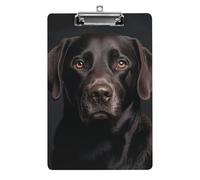 Portablocco in acrilico, formato A4, leggero e resistente, con foro per appendere in acciaio inossidabile, organizer portatile per documenti con cani da laboratorio nero, contiene 80-100 fogli, per