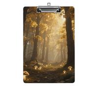 Portablocco in acrilico, formato A4, leggero e resistente, con foro per appendere in acciaio inossidabile, organizer portatile per documenti Magic Forest, contiene 80-100 fogli, per ufficio, casa, uso