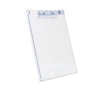 Portablocco in acrilico trasparente con righello di misurazione e clip per penna, 30,3 x 22,9 cm, lavagna per conferenze, ufficio, scuola, scrivere, portablocco per la scuola