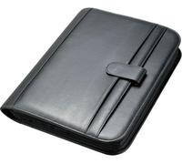 Portablocco in Finta Pelle Con Anelli Juscha - 28,5X4,5X35,7 Cm - Nero - 30040