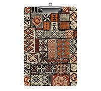 Portablocco in tessuto tribale stile nazione, formato A4, divertente, estetico, da lavoro, per studiare, lettera, standard, 12,5×8,5 in faesite, per aule scolastiche, bambini, scrittura, disegno