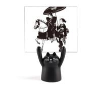 Portablocco per appunti con immagine di un gatto nero in Giappone che cavalca un cavallo