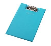 Portablocco pieghevole A4 con coperchio integrato rivestito in plastica con clip tasca interna più foro per chiusura per insegnanti per studenti ufficio per cartelle - metallo affidabile con lavagna