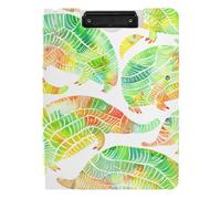 Portablocco pieghevole ad acquerello con animali selvatici armadillo mandarino verde fluorescente A4 Clipfolio doppia clip in metallo portapenne ufficio clip Board con coperchio