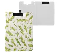 Portablocco pieghevole con rami verdi A4 Appunti Padfolio doppia clip in metallo portapenne infermieristica clip Board con coperchio