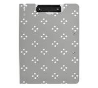 Portablocco pieghevole modello semplice quattro punti grigio A4 Appunti Padfolio doppia clip in metallo portapenne infermieristica clip Board con copertina rigida