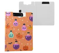 Portablocco pieghevole Ottobre Magia Pozione Galleggiante Colorato A4 Appunti Folio Raccoglitore Doppia Clip in Metallo Portapenne Infermieristica Clip Board con coperchio