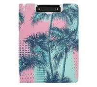 Portablocco pieghevole retrò Oastel Palme A4 Appunti con Raccoglitore Due clip in metallo portapenne infermieristica Clip Board con coperchio