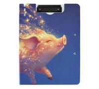 Portablocco pieghevole Safari Miniature Pig A4 portablocco orizzontale e verticale doppia clip infermieristica con copertina rigida