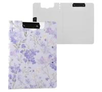 Portablocco pieghevole viola chiaro Lavanda A4 Appunti Portablocco orizzontale e verticale doppie clip Office Clipboard con coperchio