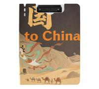 Portablocco pieghevole Welcome to China Scenery Culture A4 Appunti Padfolio Orizzontale e Verticale Doppia Clip Office Clip Board con coperchio