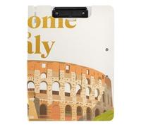 Portablocco pieghevole Welcome to Italy Paesaggio Cultura A4 Appunti Padfolio Orizzontale e Verticale Doppia Clip Ufficio Clip Board con Coperchio