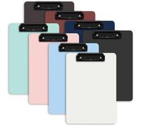 Portablocco Set di 4 portadocumenti, clip in metallo, cartone, formato standard A4, 8,5x11 pollici(Mixed Colors 8 set)