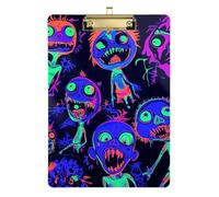 Portablocco tascabile per infermieri, foro standard per il primo anno, insegnante, must have, dimensioni 9 x 12 mostro neon