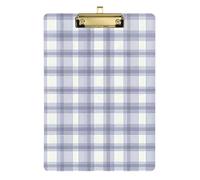 Portablocco trasparente per il primo anno insegnante must have dimensioni 9 x 12 azzurro bianco plaid