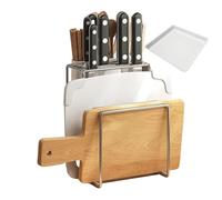Portaboard di stoccaggio in acciaio inossidabile - Porta del portapattonatura spazzino, organizzatore di piano da bancone da cucina pesante per tagli, fogli di biscotti, mobile in padella, dormitorio