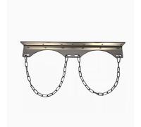 Portabombole for gas in acciaio inossidabile con catene, argento, dimensioni multiple(50cm(19.6in))