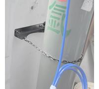 Portabombole for ossigeno in acciaio inox con montaggio a parete for bombole di gas L25-30 cm(L30cm 11 3/4)
