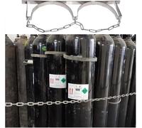 Portabombole in acciaio a parete con catena di sicurezza for ospedali, scuole e fabbriche(2 Bottles)