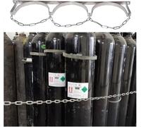 Portabombole in acciaio a parete con catena di sicurezza for ospedali, scuole e fabbriche(3 Bottles)