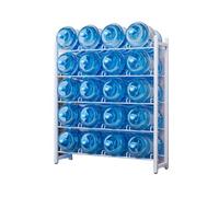 Portaborraccia In Metallo Resistente A 4 File, Organizer For Brocche D'acqua In Acciaio Al Carbonio, For 16-20 Portabottiglie Da 5 Galloni(White,5tier)