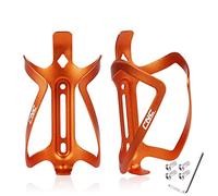Portaborraccia per bici CNC, in alluminio, per bici da strada, mountain bike, confezione da 2, arancione