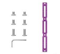 Portaborraccia per bicicletta, regolazione della posizione del foro, struttura in lega di alluminio con design piatto e fori di montaggio mobili per varie geometrie del telaio (viola)