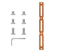 Portaborraccia per bicicletta, regolazione della posizione del foro, struttura in lega di alluminio con design piatto e fori di montaggio mobili per varie geometrie del telaio (arancione)