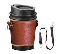 Portabotellas De Agua | Funda Portavasos De Cuero Portátil - Accesorios Multiusos De Cuero De La Botella De Agua De La PU Para Caminar, Ir De Compras Y Acampar