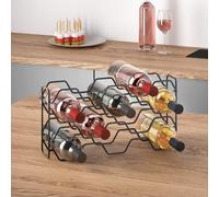 PORTABOTTIGLIE 10 POSTI METALTEX LAVA NERO OPACO HEXAGON