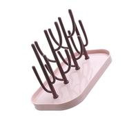 Portabottiglie a forma di cactus in stile nordico salvaspazio per bambini e neonati con stendibiancheria per acqua e bottiglie, grande capacità, rosa