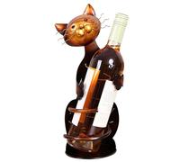 Portabottiglie A Forma Di Gatto - Portabottiglie In Metallo Bronzo, Grazioso Portaoggetti A Forma Di Gatto | Scultura Da Bancone Per Esposizione Vino, Decorazione Da Tavolo Da Per Gattara Pazza, R