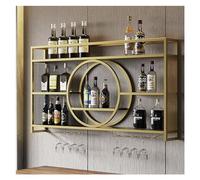 Portabottiglie a parete con luce a LED Iron Bar Liquor Shelf Portabottiglie in metallo Scaffale da bar Scaffale per bottiglie di liquore Portabicchieri per vino per cucina Sala da pranzo Bar