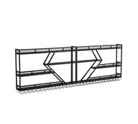 Portabottiglie a parete, espositore per bottiglie di vino, mensola per espositori, mensola per bottiglie, portabottiglie a LED, portabicchieri per vino, per soggiorno, cucina, cucina, cantin