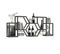 Portabottiglie a parete moderna, portaoggetti industriali con ripiani, supporto per vino sospeso, scaffale di stoccaggio del vino, scaffale per bottiglie di liquori, portaoggetti per bottiglie di