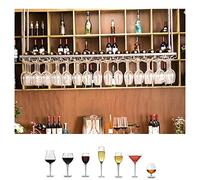 Portabottiglie a soffitto Porta del vino appeso a una tazza di vino rossa Scaffale in vetro in vetro sottosopra decorazione del portabottiglie Decorazione Scaffale in stile europeo Porta del calice
