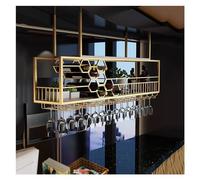 Portabottiglie a soffitto, porta d'ingresso appeso con supporto in vetro e scaffale, porta bottiglia di vino sospeso industriale, unità bar mobile, rastrelliere di calice, portaoggetti montati a