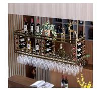 Portabottiglie a soffitto, porta in bicchiere di vino appeso, porta di vino montato a parete, portaoggetti sospeso in metallo industriale, ripiani di stoccaggio del piatto di vino, portabicchieri del