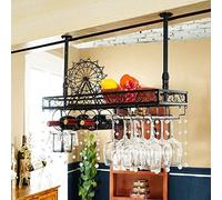 Portabottiglie a soppalco industriale vento retro sospeso in bicchiere di vetro in stile europeo porta bottiglia di vino facile da installare la visione speranza di speranza la bellezza è stella di