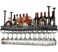 Portabottiglie altezza regolabile Soffitto a sospeso a sospensione Porta bottiglia di vino in metallo Giaccia di calice per calici per calici per manici per calino per decorazione in stile vintage