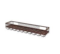 Portabottiglie alto in metallo da parete, portabottiglie di vino, pieghevole da appendere alla parete, organizer per bottiglie di vino rosso, espositore per cucina, sala da pranzo, bar (colore: nero,